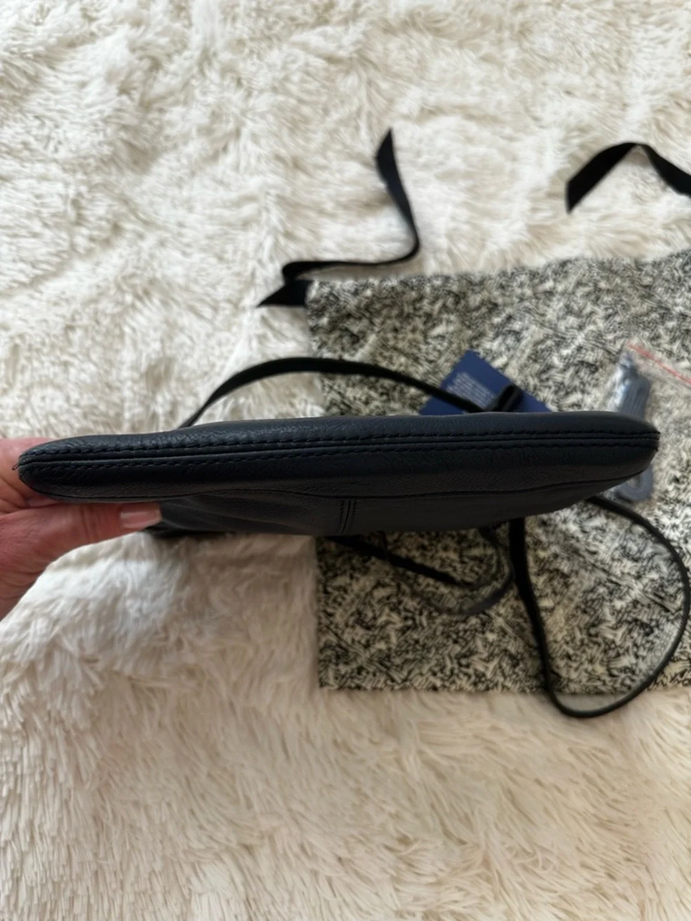 REBECCA MINKOFF Sapphire Blue Leather Crossbody Shoulder Bag Dust